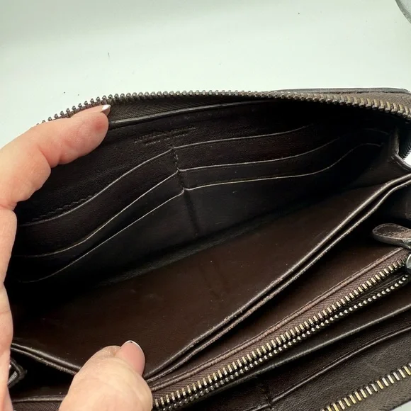 Bottega Brown Leather Wallet with Card Slots and Zipper - Picture 5 of 12